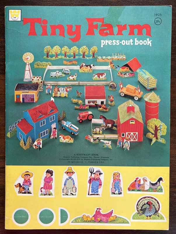 Whitman Tiny Press-Out Set Of 5 Books, Vintage 1976 Farm, Safari, Campsite, Etc. gallery