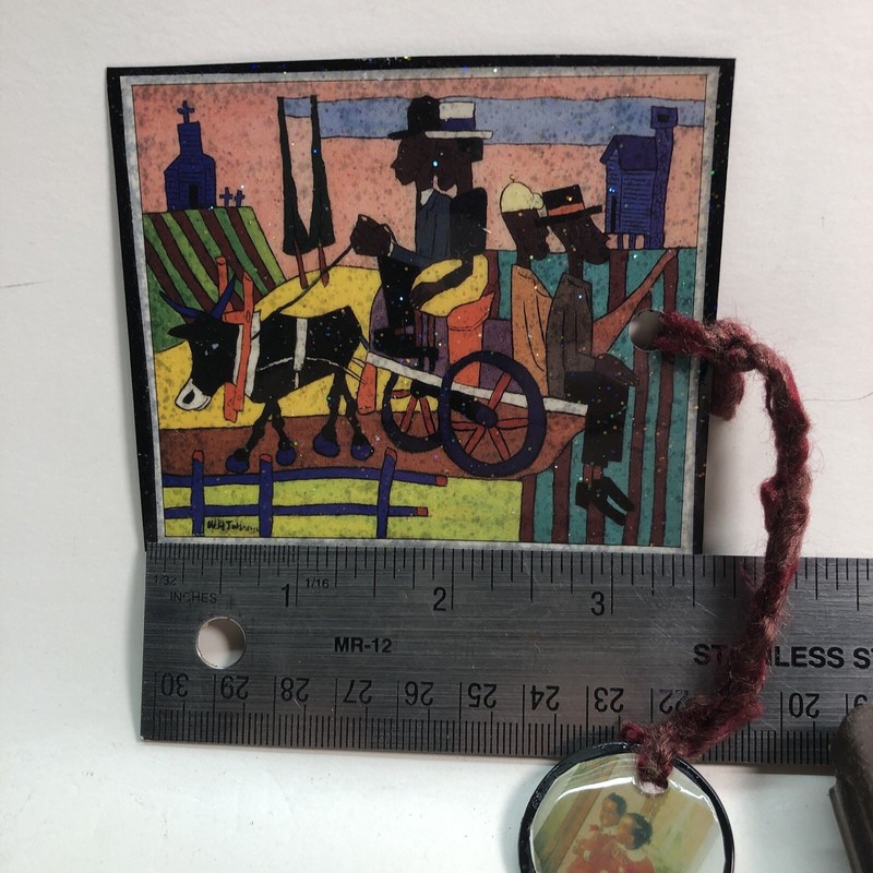 Vintage Book Marker , Black Art African American, 3-1/2 Inches