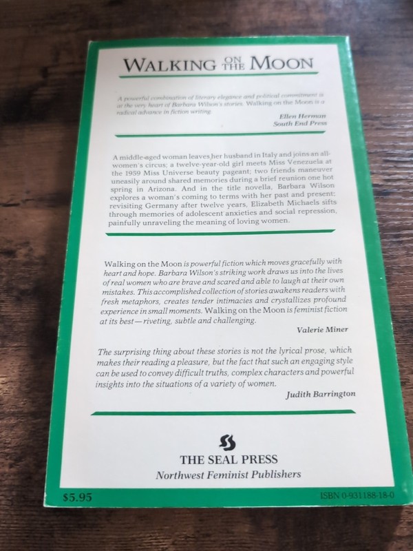Walking on the Moon:Six Stories & A Novella Barbara Wilson, Seal Press Pbk. VG gallery