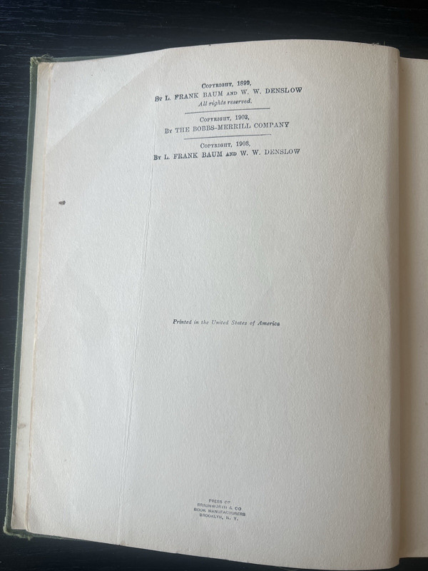 The Wizard of Oz 1903 Pictures by W W DENSLOW the Bobbs-Merrill Company Hard Cov gallery