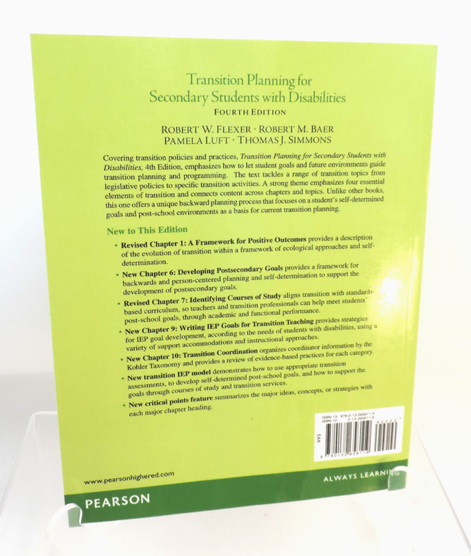 Transition Planning for Secondary Students w Disabilities 4th Ed Flexer Baer... gallery
