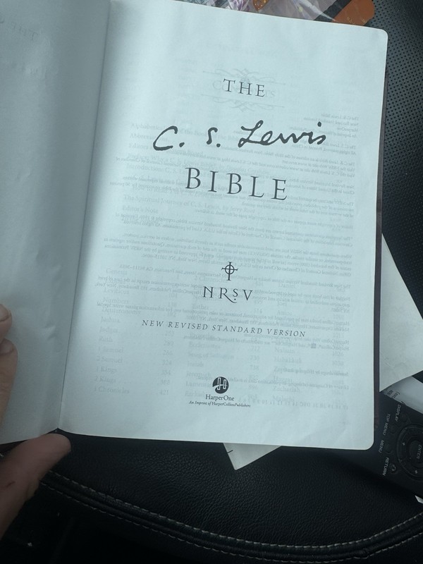 The C. S. Lewis Bible - NRSV - Leather Bound Harper One 2010 gallery