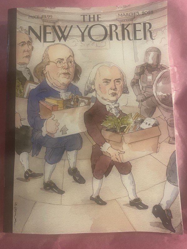 The New Yorker Magazine March 3, 2025 Barry Blitt You’re Fired, Crossword Done