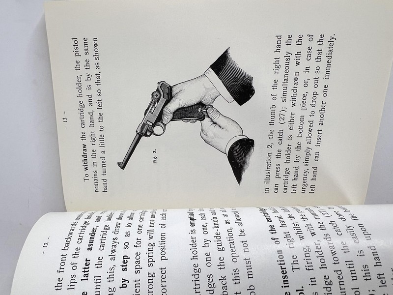 Vintage The Parabellum Automatic Pistol DWM Stoeger Red Pamphlet Luger gallery