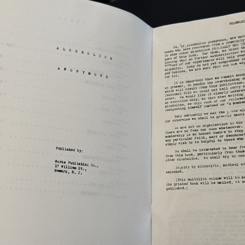 The Manuscript, Alcoholics Anonymous & The Original Manuscript 1938 reproduction gallery
