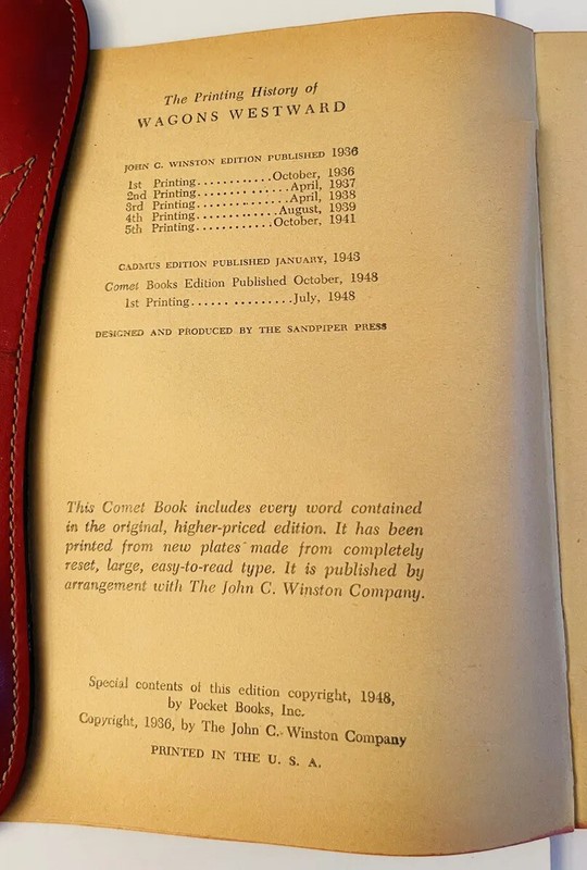 WAGONS WESTWARD ARMSTRONG SPERRY 1948 1ST ED MEXICAN AMER WAR WESTERN PULP PB gallery