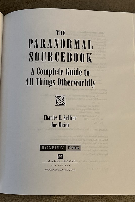The Paranormal Sourcebook Signed By Author Chuck Sellier First Edition Occult gallery