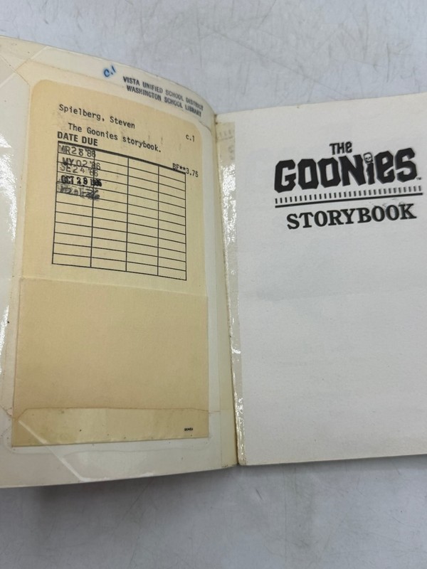 The Goonies Storybook Steven Spielberg 1985 First Printing Movie Tie-in Simon gallery