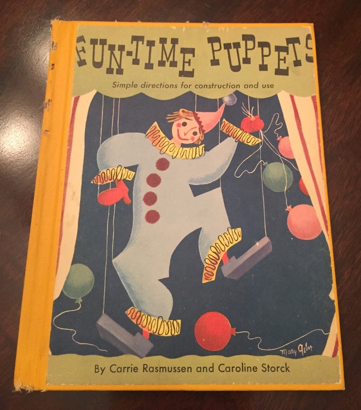Fun-Time Puppets Carrie Rasmussen Hardcover 1952 Illustrated Children’s 1st Ed.