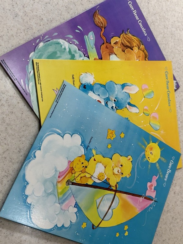 Care Bears Mead folders lot of 3 Care bear Cousins 1985 Unused Excellent Conditi