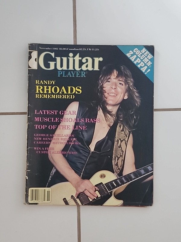 Guitar Player Magazine – Randy Rhoads Nov 1982 – Zappa 1980s Rock Music Gear Ads