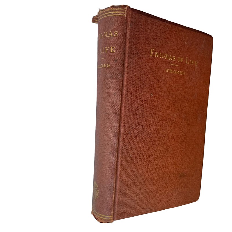 Enigmas of Life by W. R. Greg, 1880, Antique Hardcover, Henry Holt and Company.