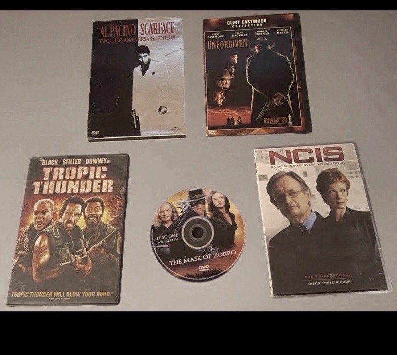 Lot 10 RANDOM Paperback Books + 5 DVDS! Genre Mix/Suspense/Thriller/action/love gallery