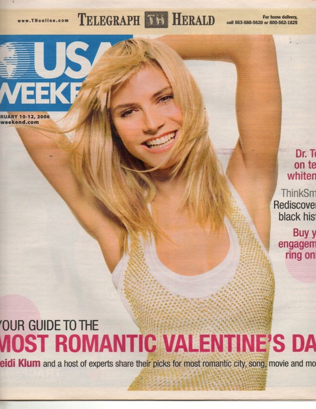 USA Weekend Magazine February 10 2006 Heidi Klum Valentine’s Day eBay