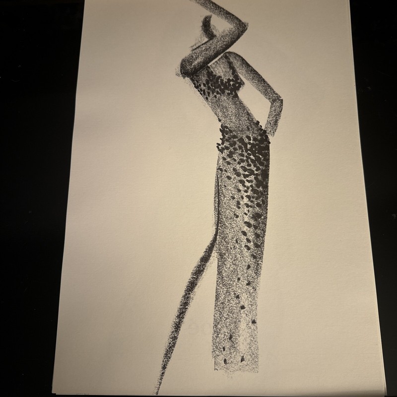 Chloe Runway Show Folder 90’s with 7 Fashion Art Illustrations James Dignan RARE
