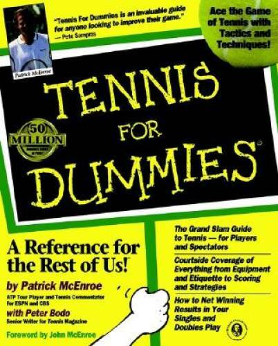 Tennis For Dummies – Paperback By McEnroe, Patrick – GOOD