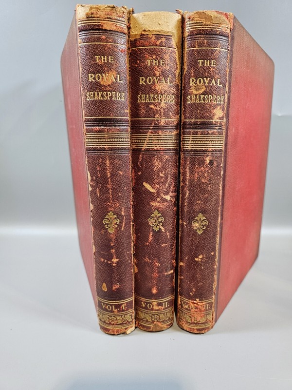 The Royal Shakespeare Cassell 1898 Vols 1-3 Complete Set Hardback Books