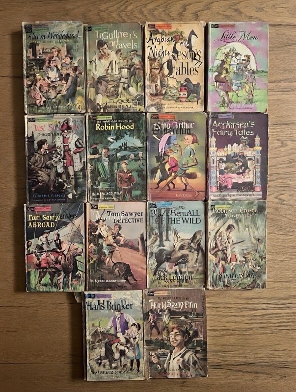 Lot of 14 Vintage Companion Library Books Classic 2 in 1 Stories HC Books gallery