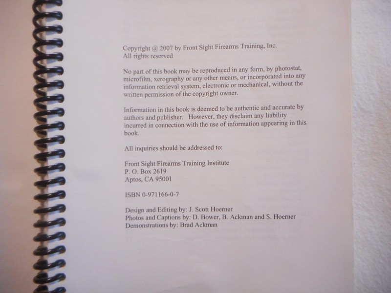 Lot of 5 Front Sight Firearms Training Institute Practice Guide 2006 2007 gallery