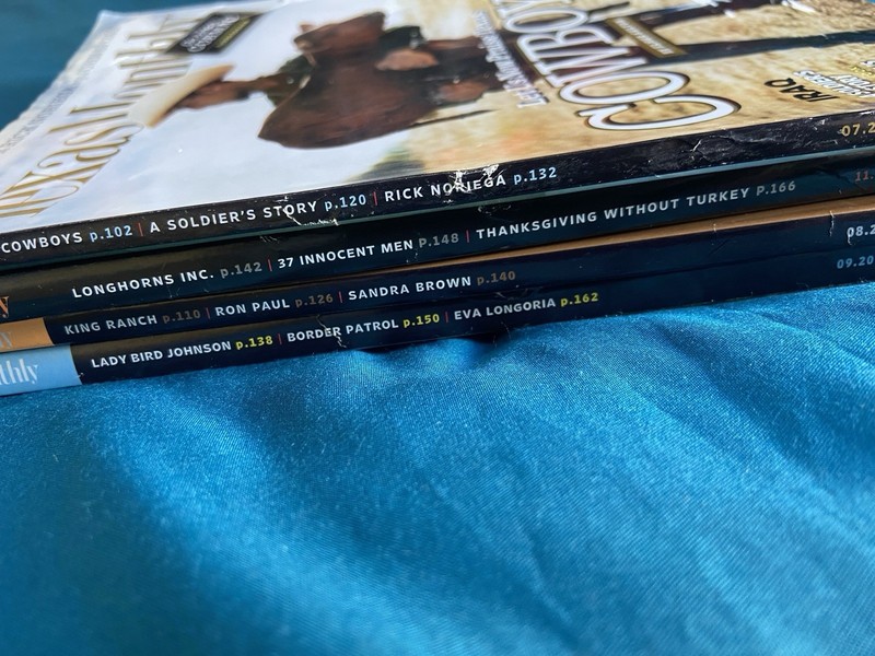 Lot of 4 Texas Monthly Magazines King Ranch Cowboys Lady Bird 2008 2007 Vintage gallery