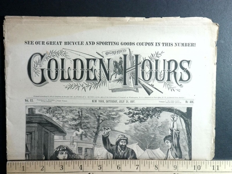 Golden Hours Vol XX Norman L Munro 1897 Illustrated Adventure Comics