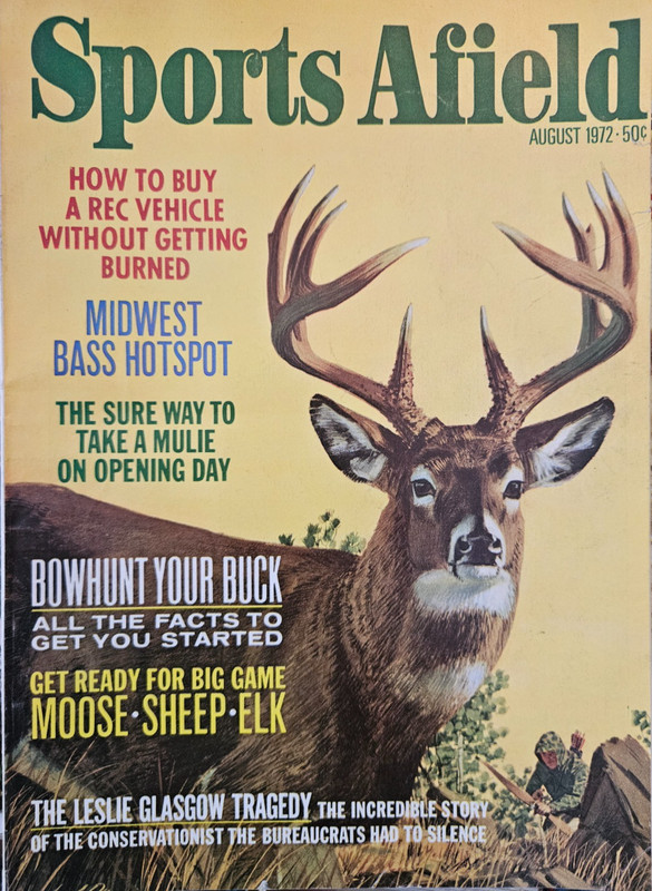 SPORTS AFIELD Magazine August 1972 Rec Vehicle Bass Hotspot take a mulie Sheep
