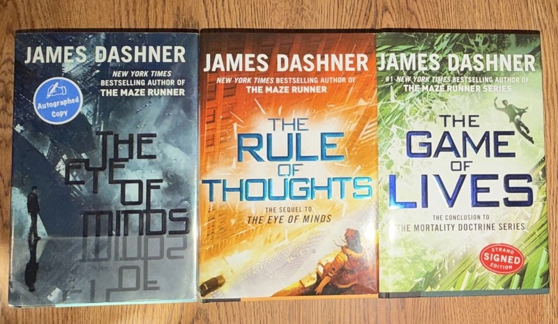 James Dashner Mortality Doctrine set Signed Hardcover 1st ed. 1st print.