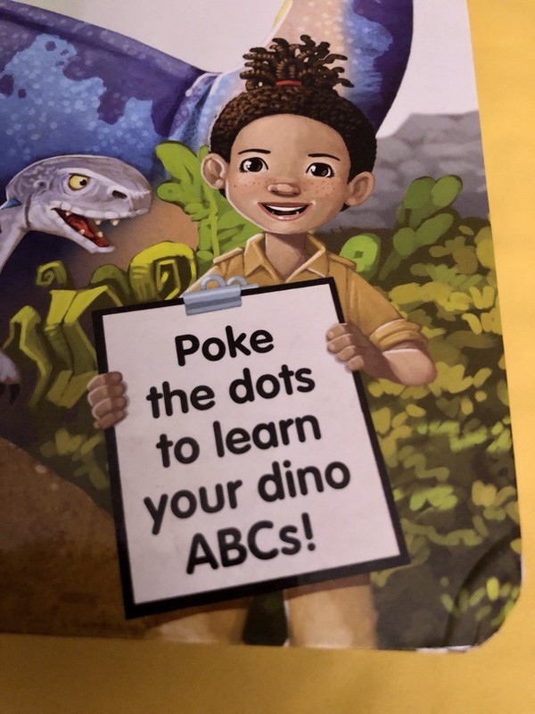 Melissa &Doug Children's Book Poke-A-Dot Dinosaurs A to Z Board Book Interactive gallery