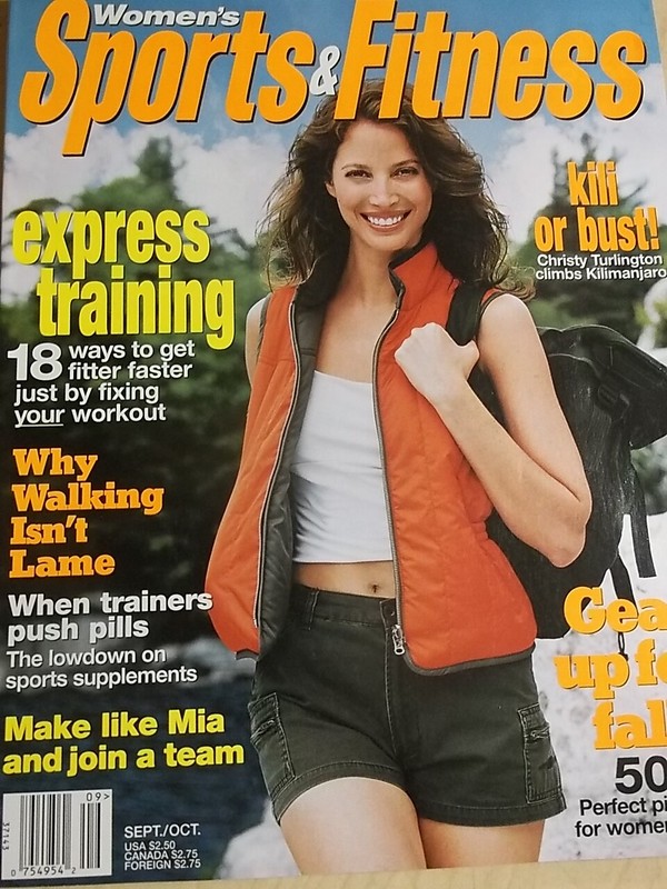 october 1999 Womens Sports & Fitness Christy Turlington sexy cover