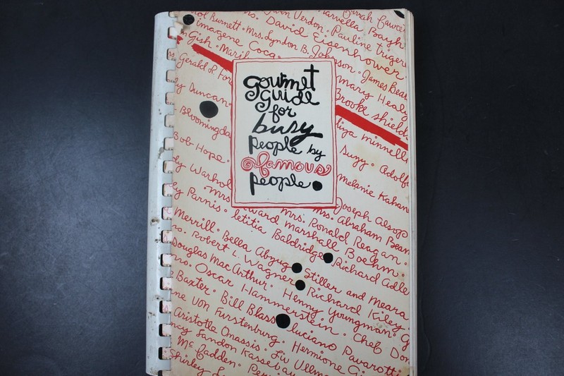 Gourmet Guide for Busy People by Famous People 1981 Cookbook Inscribed