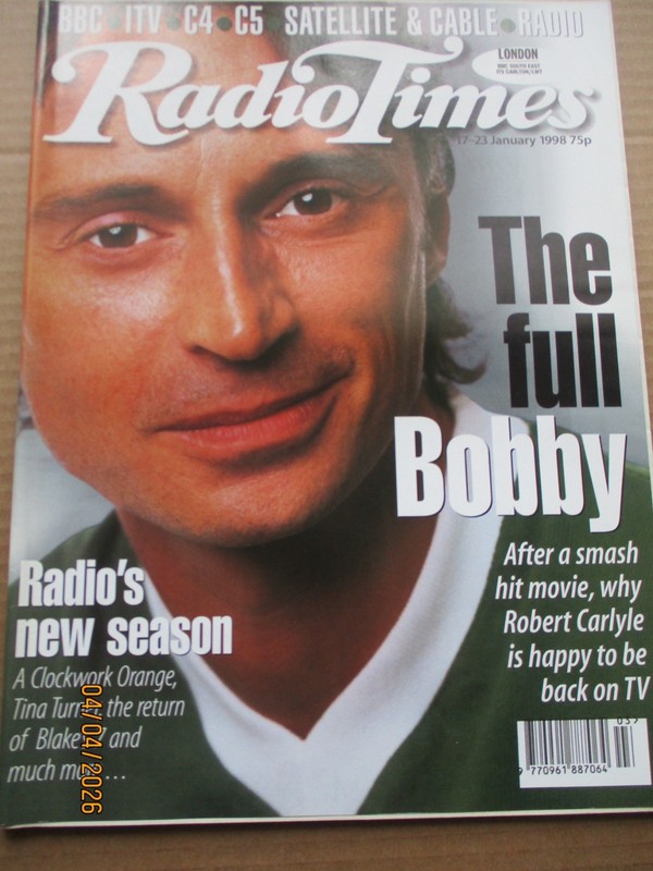 Radio Times magazine 17 – 23 January 1998 Robert Carlyle cover