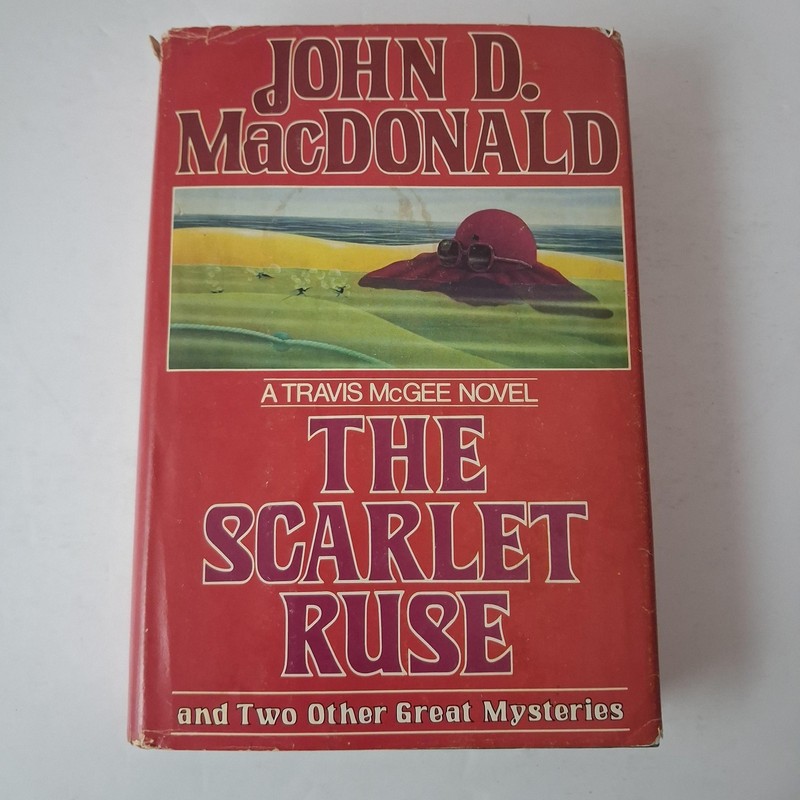 Vintage THE SCARLET RUSE John D. MacDonald Lippincott & Crowell Red HC DJ 1973