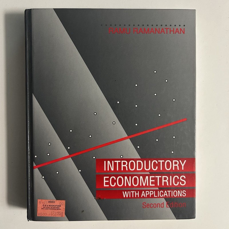 Introductory Econometrics With Applications Second Ed Ramu Ramanathan