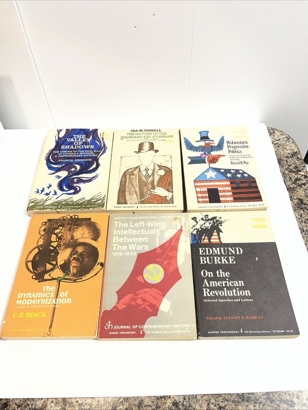 RARE Book Lot 1950s-60s Harper Torchbooks War,Lincoln, Standard Oil Revolution