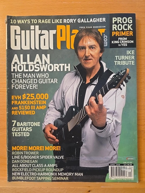 GUITAR PLAYER MAGAZINE-APRIL 2008-ALAN HOLDSWORTH on cvr-VINTAGE!