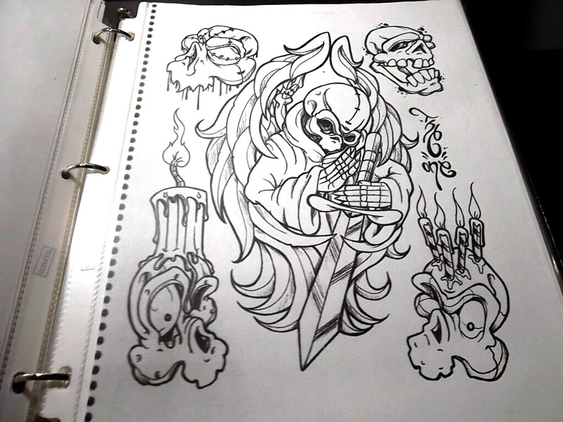 3 ring notebook Tattoo flash Varied artists Circa 2000 and up gallery