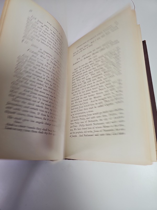 Antique Christian Bible Book The Four Gospels in One Robert Allen Campbell 1875 gallery