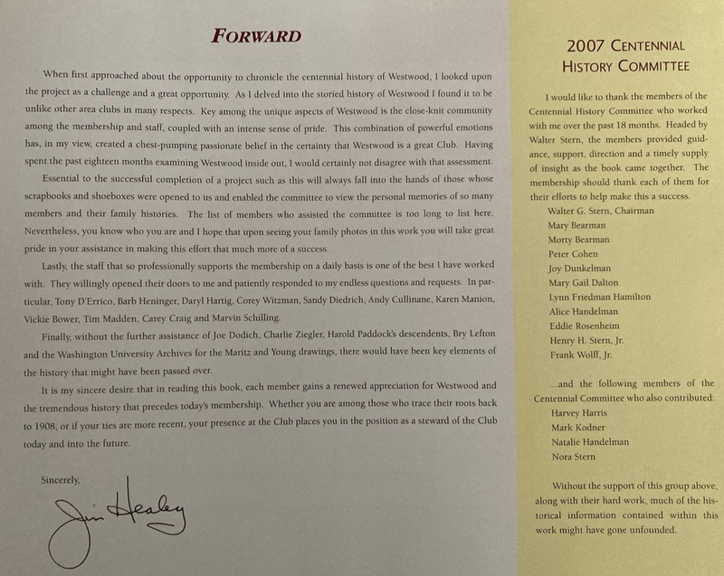 Westwood Country Club 1908 - 2008: A Centennial Celebration (St. Louis, MO) 2008 gallery