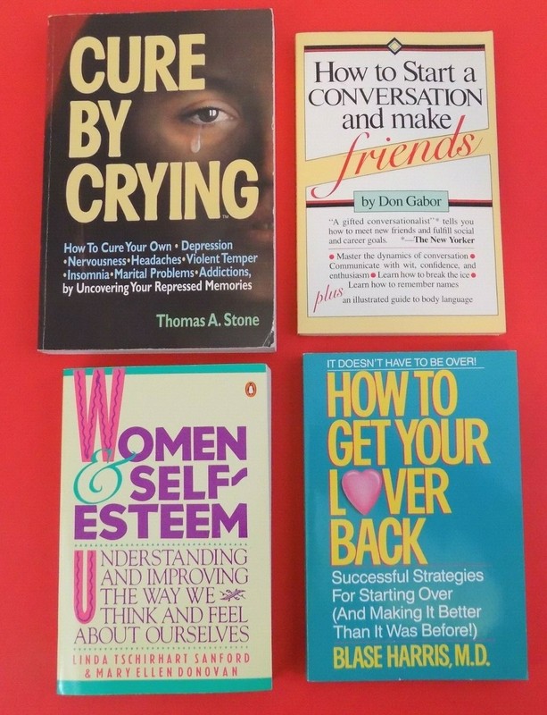 Lot Of 4~Miscellaneous Self Help Books~Softcovers~Women~Men~Conversation~Friends