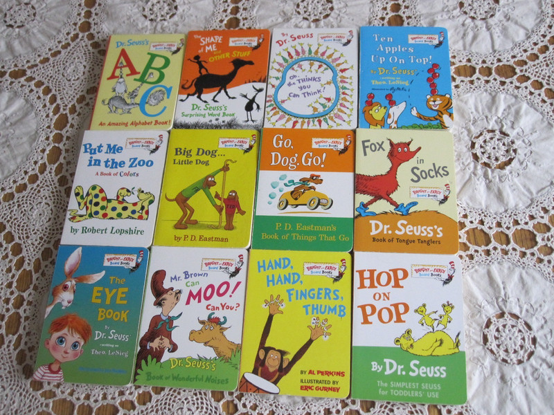 12 Dr. Seuss BEGINNER BRIGHT and EARLY BOARD BOOKS Lot Babies Toddlers 0-3 Years