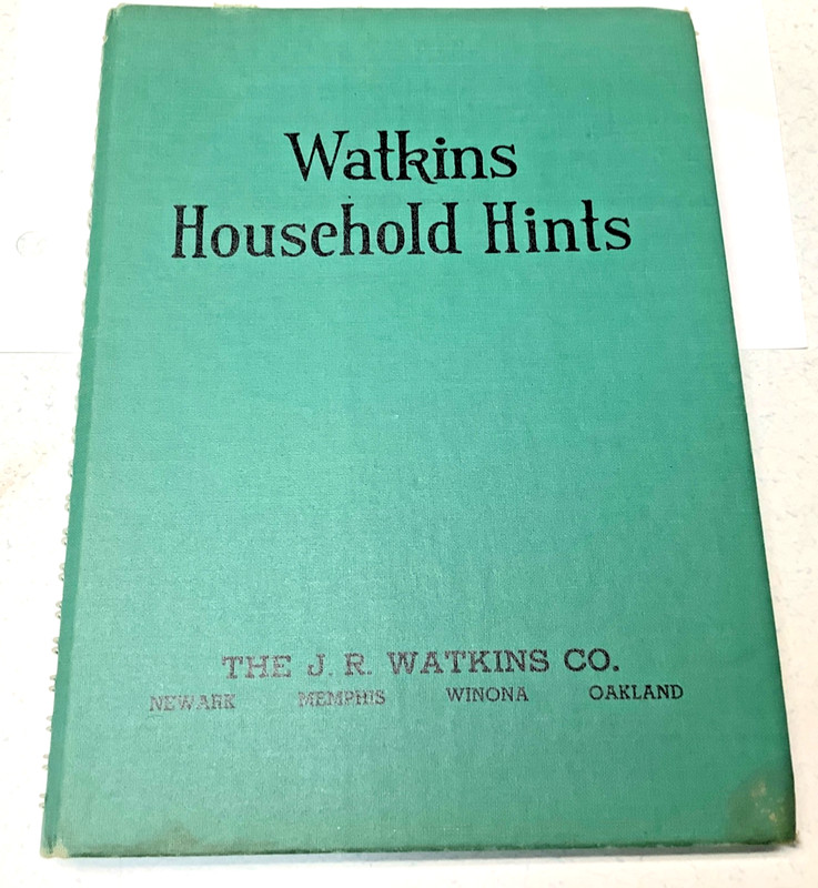 Watkins Household Hints by Elaine Allen Hardcover 1941 Stamped by Ira T. Allen