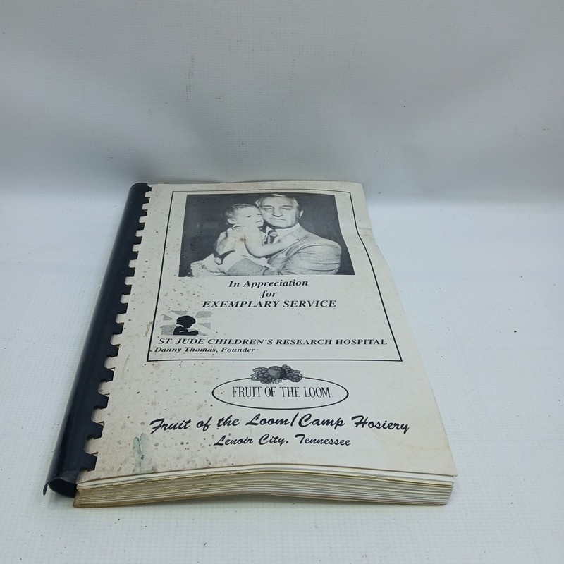 1990 Fruit of The Loom Camp Hosiery St Jude Danny Thomas Cookbook Lenoir City Tn gallery