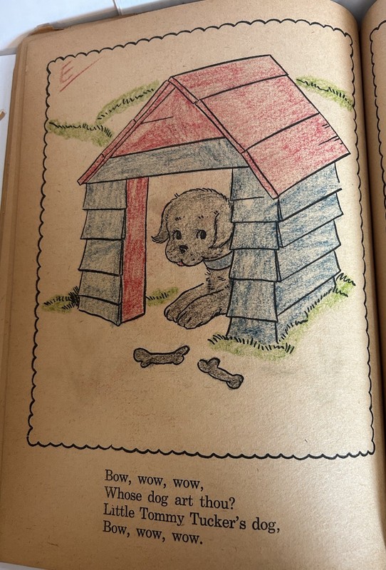 1941 ANTIQUE WHITMAN PUBLISHING NURSERY RHYMES PAINT BOOK (REDUCED) gallery
