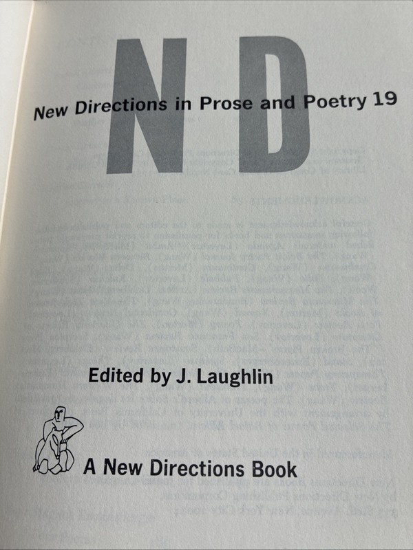 new directions 19 (1966) Gregory Corso Tomas Transtromer Gunther Anders et al. gallery