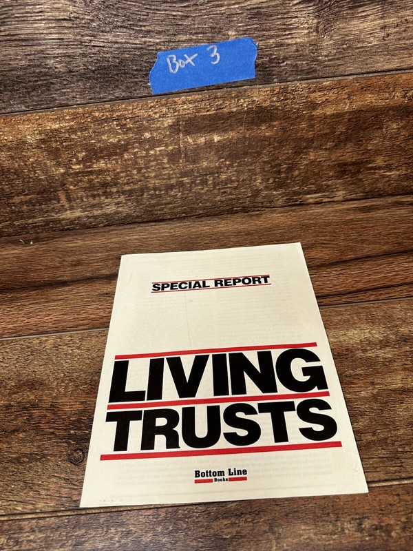 Special Report Living Trust Bottom Line Books