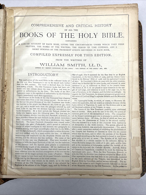 Antique 1892 Butler Brothers Pictorial Family Bible Illustrated Leather As Is gallery