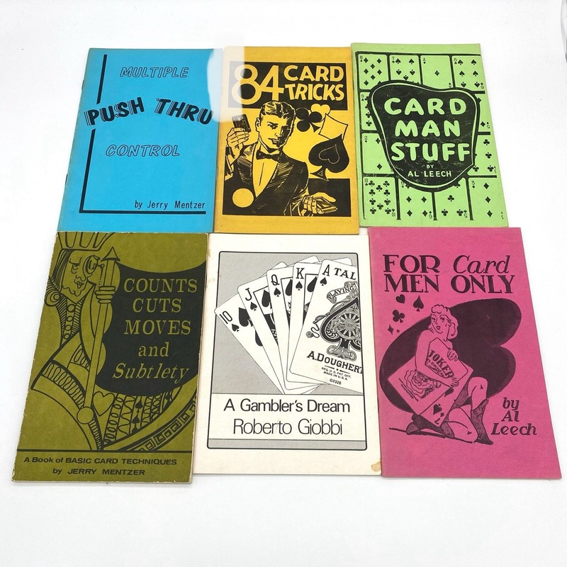 Lot Of 6 Vintage Card Trick Booklets From The 60’s-80’s Paperbacks