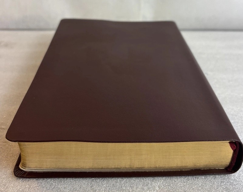 NCV Center Column Reference Bible Burgundy Bonded Leather Red Letter gallery
