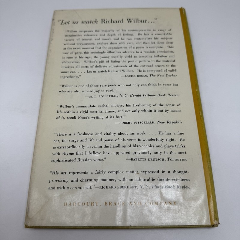 Ceremony and Other Poems by Richard Wilbur 1950 Hardcover DJ American Poetry gallery