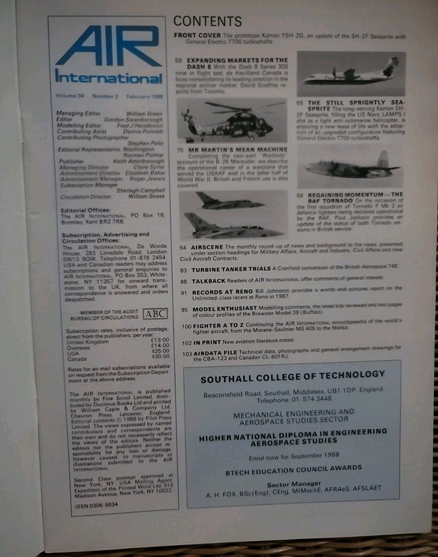 Air International Magazine 1988 Volume 34 Issues 1, 2, 5, And 6 gallery